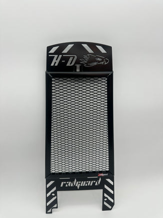 Rad Guard radiator guard for Harley Davidson Low Rider ST that are fitted with Mustache Bars