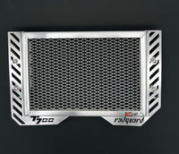 Yamaha T700 Rad Guard radiator guard in polished alloy