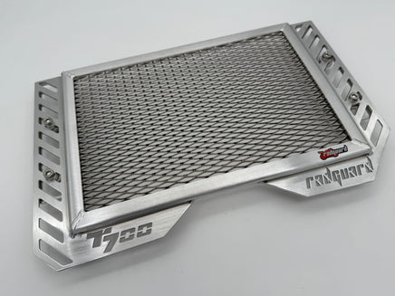 Rad Guard radiator guard for the Yamaha T700 in polished alloy. 