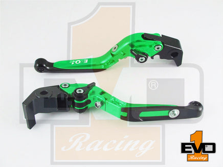 Suzuki GSX-8S Brake & Clutch Levers Fold & Extend Green