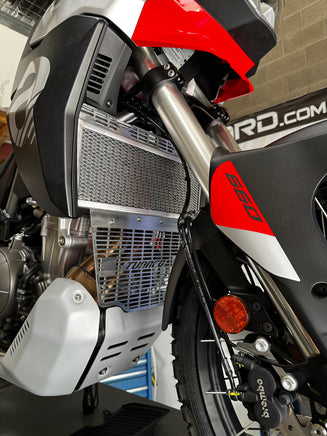 Aprilia Tuareg 660  Rally Radiator Guard pollished alloy