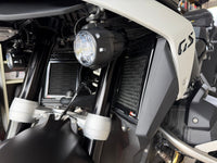 BMW R1300GS with Rad Guard radiator guards fitted in the black