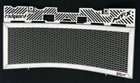 Radiator guard with Rad Guard logo on a black background for CF Moto 1000 MT-X