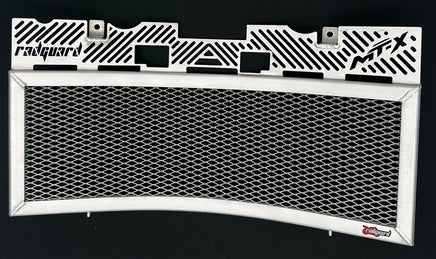 Radiator guard with Rad Guard logo on a black background for CF Moto 1000 MT-X