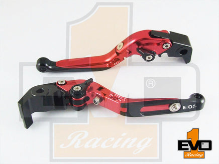 Ducati Hypermotard 939 / Strada (Short only with stock handguards) Brake & Clutch Fold & Extend Levers- Red