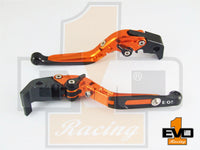 Ducati Hypermotard 939 / Strada (Short only with stock handguards) Brake & Clutch Fold & Extend Levers- Orange