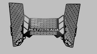 Ducati V4 Black rad guards, radiator guards, protection.