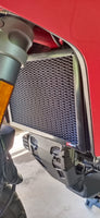 Ducati Multistrada 950 Black Rad Guards, radiator guards, protection, best air flow fitted to a red bike
