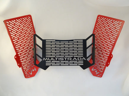 Ducati V4 Black and red rad guards, radiator guards, protection