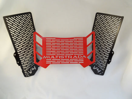 Ducati V4 Red and Blkack rad guard set