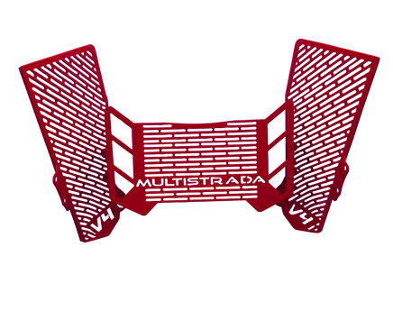 Ducati V4 Red rad guards, radiator guards, protection.
