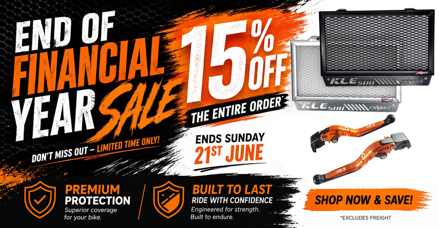 End of Financial Year Sale 15% Off Entire Order (excludes freight)