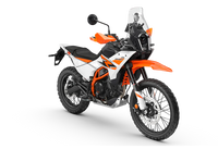 Orange and white motorcycle on a white background for a KTM 390 Adventure R 