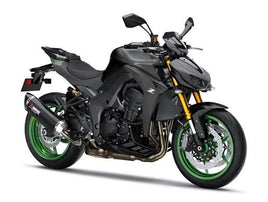 Kawasaki z1100 Black Bike with green rims
